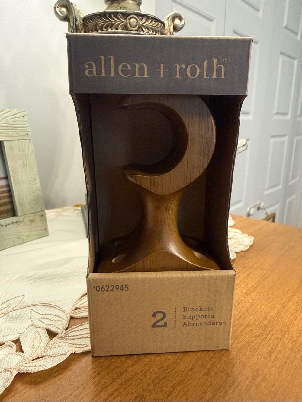 Allen + Roth Tobacco Finish Bracket Set